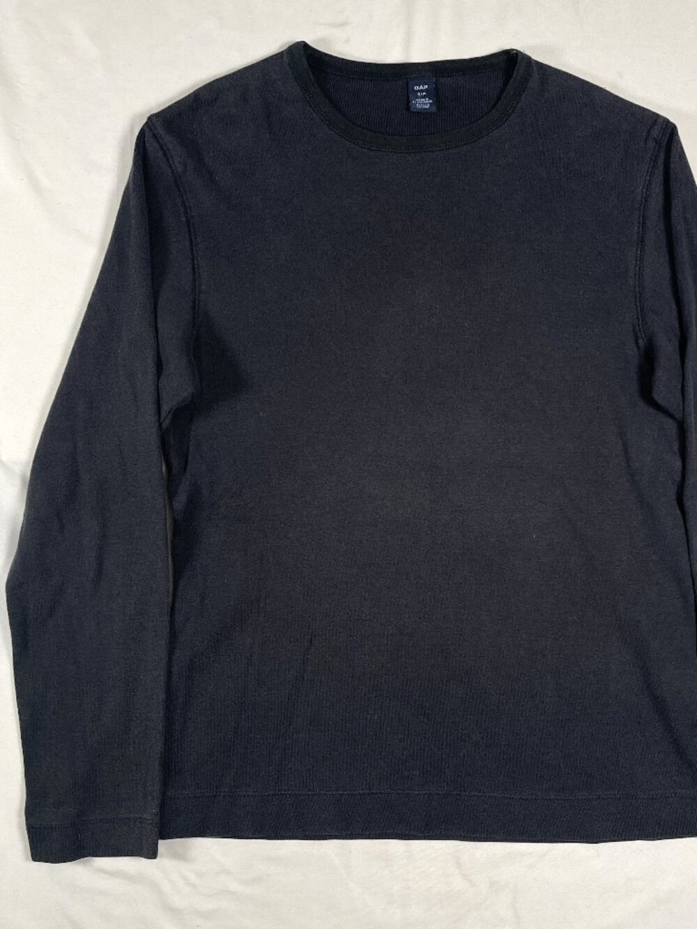 Vintage Gap Shirt Mens Small Black Blank Long Sleeve Skater Grunge 2002 Y2K